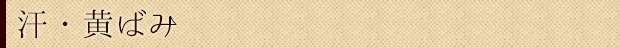 汗・黄ばみ